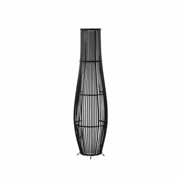 Dunelm Alec Natural Cane Black Floor Lamp 7 Dunelm Alec Natural Cane Black Floor Lamp - Image 5