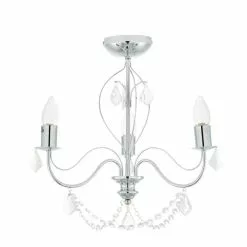 Dunelm Elizabeth 3 Light Bathroom Chrome Chandelier -DUNEL House Shop 1000149086 alt05