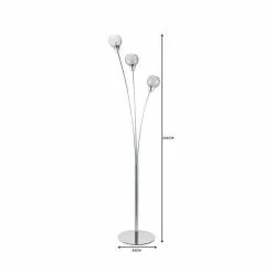Dunelm Kelly 3 Arm Bubble Glass Floor Lamp -DUNEL House Shop 1000149088 alt06