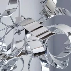 Dunelm Iris Ribbon Chrome Easy Fit Pendant -DUNEL House Shop 1000149095 alt02