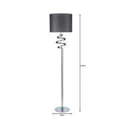 Dunelm Etta Touch Dimmable Chrome Floor Lamp -DUNEL House Shop 1000149100 alt06