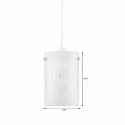 Dunelm Grayson Dot Glass White Easy Fit Pendant -DUNEL House Shop 1000149113 alt06