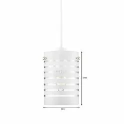 Dunelm Grayson Stripe Glass White Easy Fit Pendant -DUNEL House Shop 1000149114 alt06