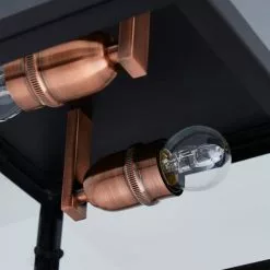 Dunelm Aneska 2 Light Black And Copper Flush Ceiling Fitting -DUNEL House Shop 1000149129 alt02