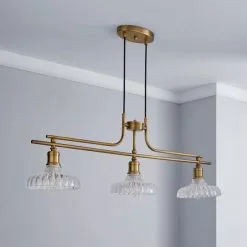 Dunelm Colt 3 Light Diner Antique Brass Ceiling Fitting -DUNEL House Shop 1000149131 alt01