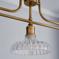 Dunelm Colt 3 Light Diner Antique Brass Ceiling Fitting -DUNEL House Shop 1000149131 alt02