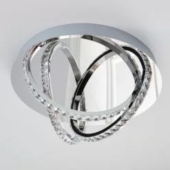 Dunelm Serena 3 Light Integrated LED Hoops Flush Ceiling Fitting -DUNEL House Shop 1000157746 alt03