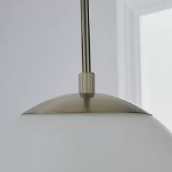 Dunelm Hamptworth 1 Light Pendant Dome Frosted Glass Ceiling Fitting -DUNEL House Shop 1000157750 alt02