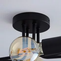 Dunelm Kacy 4 Light Black Flush Ceiling Fitting -DUNEL House Shop 1000157752 alt02