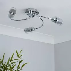 Dunelm Grace 3 Light Chrome Semi-Flush Ceiling Fitting -DUNEL House Shop 1000157758 alt01