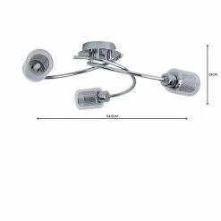 Dunelm Grace 3 Light Chrome Semi-Flush Ceiling Fitting -DUNEL House Shop 1000157758 alt04