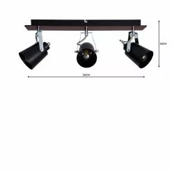Dunelm Johan 3 Light Black Spotlight Bar -DUNEL House Shop 1000157759 alt04