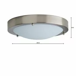 Dunelm Pluto 1 Light Frosted Glass Flush Ceiling Fitting -DUNEL House Shop 1000157765 alt04