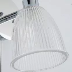 Dunelm Bremont Ribbed Glass Bathroom Wall Light -DUNEL House Shop 1000157768 alt02