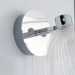 Dunelm Bremont Ribbed Glass Bathroom Wall Light -DUNEL House Shop 1000157768 alt03