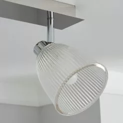 Dunelm Bremont 2 Light Ribbed Glass Bathroom Spotlight -DUNEL House Shop 1000157769 alt02