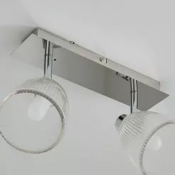 Dunelm Bremont 2 Light Ribbed Glass Bathroom Spotlight -DUNEL House Shop 1000157769 alt03
