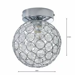 Dunelm Sphere 1 Light Pendant Flush Ceiling Fitting -DUNEL House Shop 1000158428 alt04