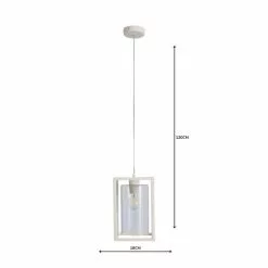 Dunelm London 1 Light Pendant Cream Industrial Ceiling Fitting -DUNEL House Shop 1000158430 alt04