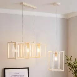 Dunelm London 1 Light Pendant Cream Industrial Ceiling Fitting -DUNEL House Shop 1000158430 alt08