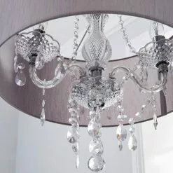 Dunelm Livia 3 Light Jewel Shaded Grey Chandelier -DUNEL House Shop 1000158433 alt02