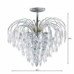 Dunelm Parla 3 Light Jewels Semi-Flush Ceiling Fitting -DUNEL House Shop 1000158441 alt04