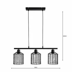 Dunelm Siena 3 Light Diner Ceiling Fitting -DUNEL House Shop 1000158450 alt04