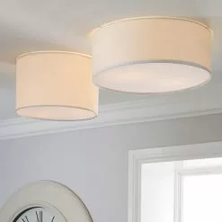 Dunelm Sara 38cm Ivory Shade Flush Ceiling Fitting 12 Dunelm Sara 38cm Ivory Shade Flush Ceiling Fitting -DUNEL House Shop 1000158455 alt08
