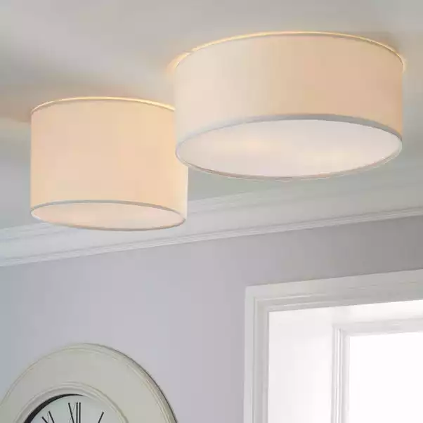 Dunelm Sara 38cm Ivory Shade Flush Ceiling Fitting 7 Dunelm Sara 38cm Ivory Shade Flush Ceiling Fitting - Image 5