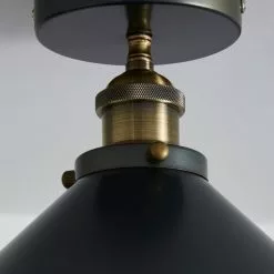 Dunelm Logan 1 Light Pendant Grey Industrial Semi-Flush Ceiling Fitting -DUNEL House Shop 1000158468 alt03