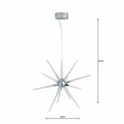 Dunelm Liard 9 Light Pendant Integrated LED Star Ceiling Fitting -DUNEL House Shop 1000158475 alt04