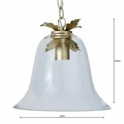 Dunelm Mase Bell 1 Light Pendant Glass Ceiling Fitting -DUNEL House Shop 1000158478 alt04