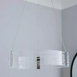 Dunelm Clee Etched Integrated LED Hoop Ceiling Fitting -DUNEL House Shop 1000158480 alt01