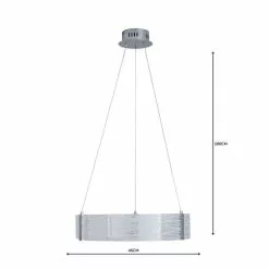 Dunelm Clee Etched Integrated LED Hoop Ceiling Fitting -DUNEL House Shop 1000158480 alt04