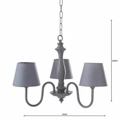 Dunelm Tofty 3 Light Grey Ceiling Fitting -DUNEL House Shop 1000158482 alt04