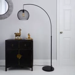 Dunelm Harrison Arc Black Floor Lamp -DUNEL House Shop 1000158483 alt01