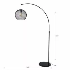 Dunelm Harrison Arc Black Floor Lamp -DUNEL House Shop 1000158483 alt04