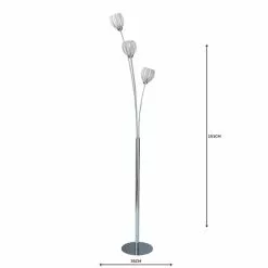 Dunelm Rosa 3 Light Chrome Floor Lamp -DUNEL House Shop 1000158487 alt04