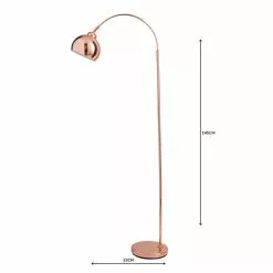 Dunelm Herm Arc Copper Floor Lamp -DUNEL House Shop 1000158494 alt04