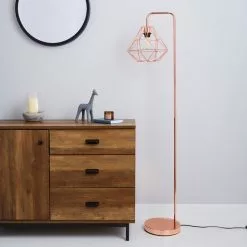 Dunelm Bremen Copper Floor Lamp -DUNEL House Shop 1000158495 alt01