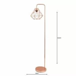 Dunelm Bremen Copper Floor Lamp -DUNEL House Shop 1000158495 alt04