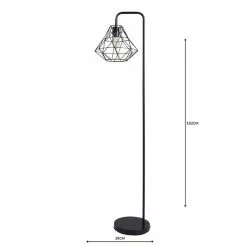 Dunelm Bremen Black Floor Lamp -DUNEL House Shop 1000158496 alt04