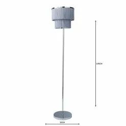 Dunelm Jaz Fringe Grey Floor Lamp -DUNEL House Shop 1000158498 alt04