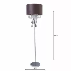 Dunelm Halle French Velvet Jewel Charcoal Floor Lamp -DUNEL House Shop 1000158504 alt04