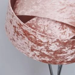 Dunelm Harley Crushed Velvet Blush Floor Lamp -DUNEL House Shop 1000158507 alt02