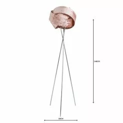 Dunelm Harley Crushed Velvet Blush Floor Lamp -DUNEL House Shop 1000158507 alt04