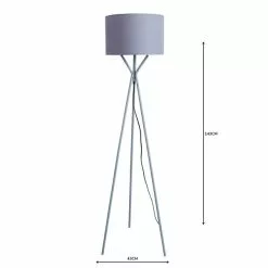 Dunelm Drei Tripod Grey Floor Lamp -DUNEL House Shop 1000158515 alt04