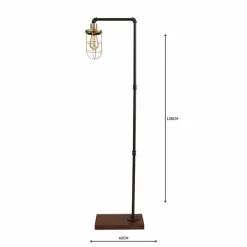 Dunelm Milas Pipe Black Industrial Floor Lamp -DUNEL House Shop 1000158523 alt04