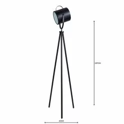 Dunelm Carlton Camera Matt Black Floor Lamp -DUNEL House Shop 1000158527 alt04