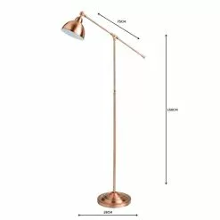 Dunelm Lever Arm Copper Floor Lamp -DUNEL House Shop 1000158531 alt04